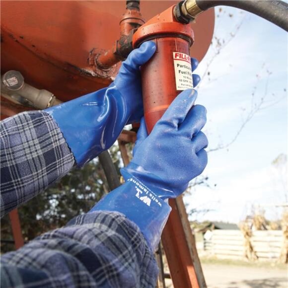 Heavy Duty PVC Coated Work Gloves | Liquid/Chemical, Abrasion & Cut Resistant - Picture 3 of 6